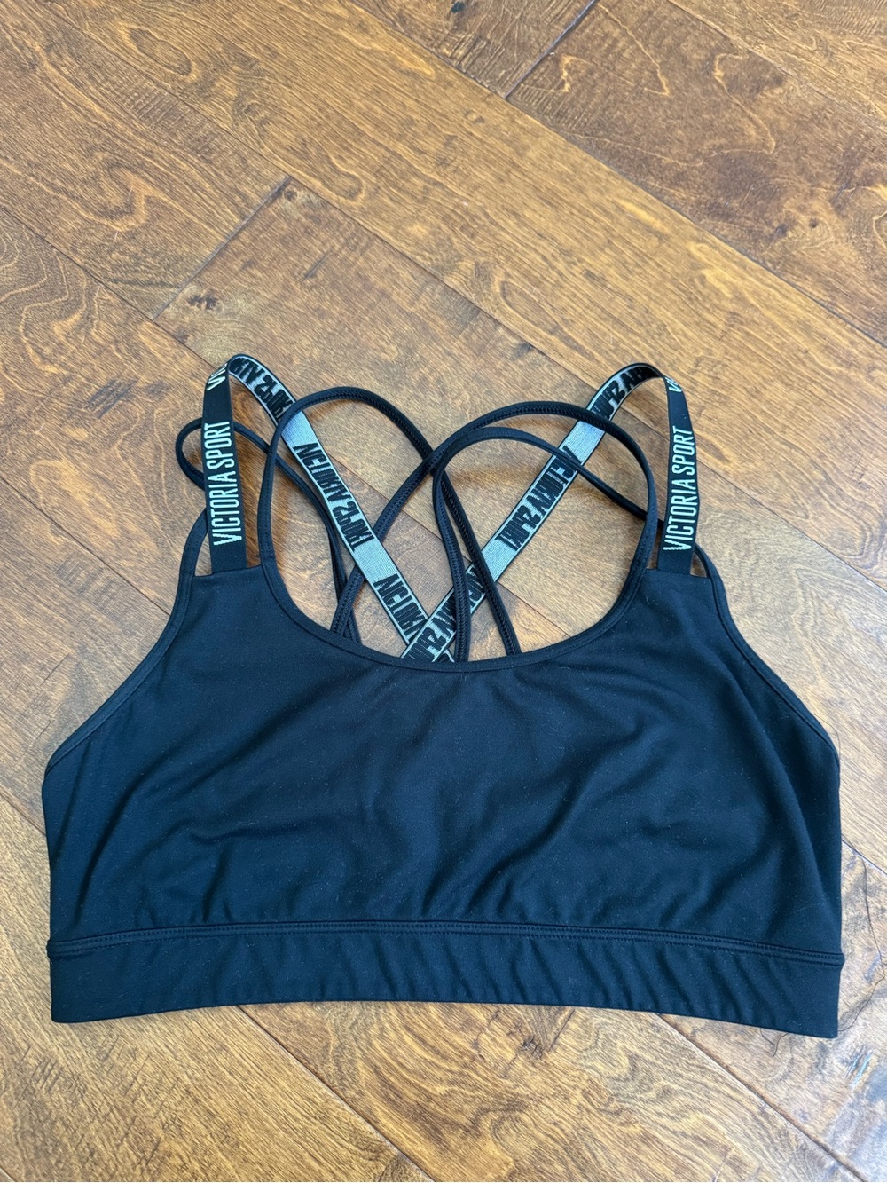 Victoria's Secret Black Crisscross Strap Sports Bra